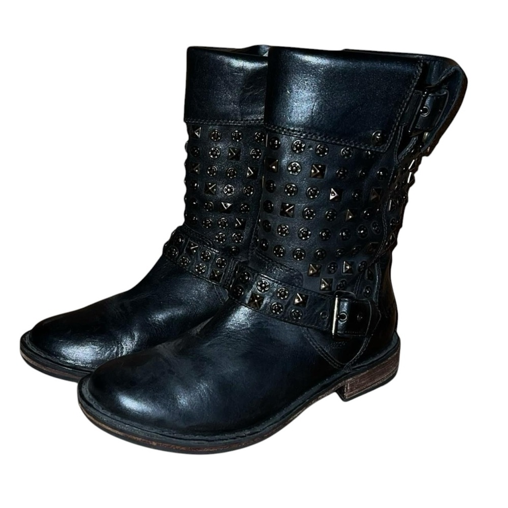 UGG Australia Conor 1003605 Studded Black Leather Boots - Picture 3 of 6